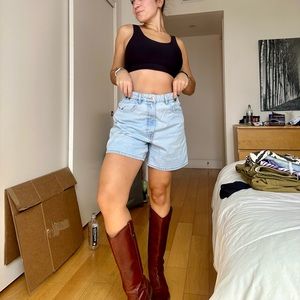 Long ZARA denim shorts (Bermudas), size 8